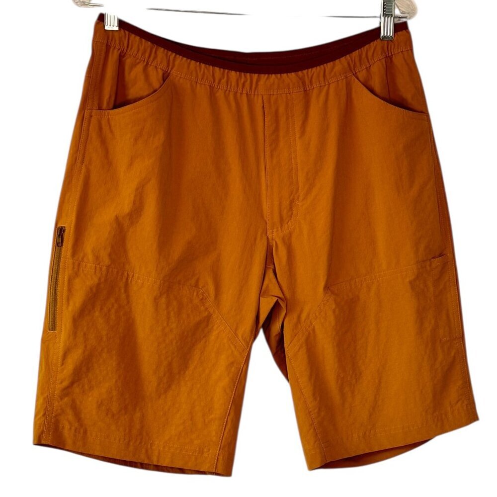 REI Co-Op Pull on Nylon Hiking Shorts 5 Pockets Pen Slot Squash Color Men's Med